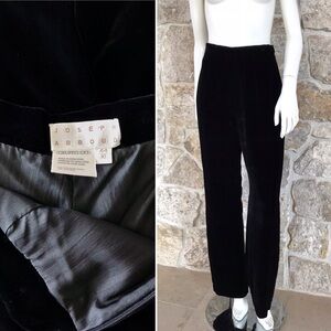 Vintage 1980s Joseph Abboud Luxurious Black Velvet Pants S/M